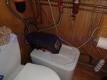 Změkčení vody a odstranění drobného železa filtrem A10K kabinet-Poteplí+odstranění bakterií UV lampo